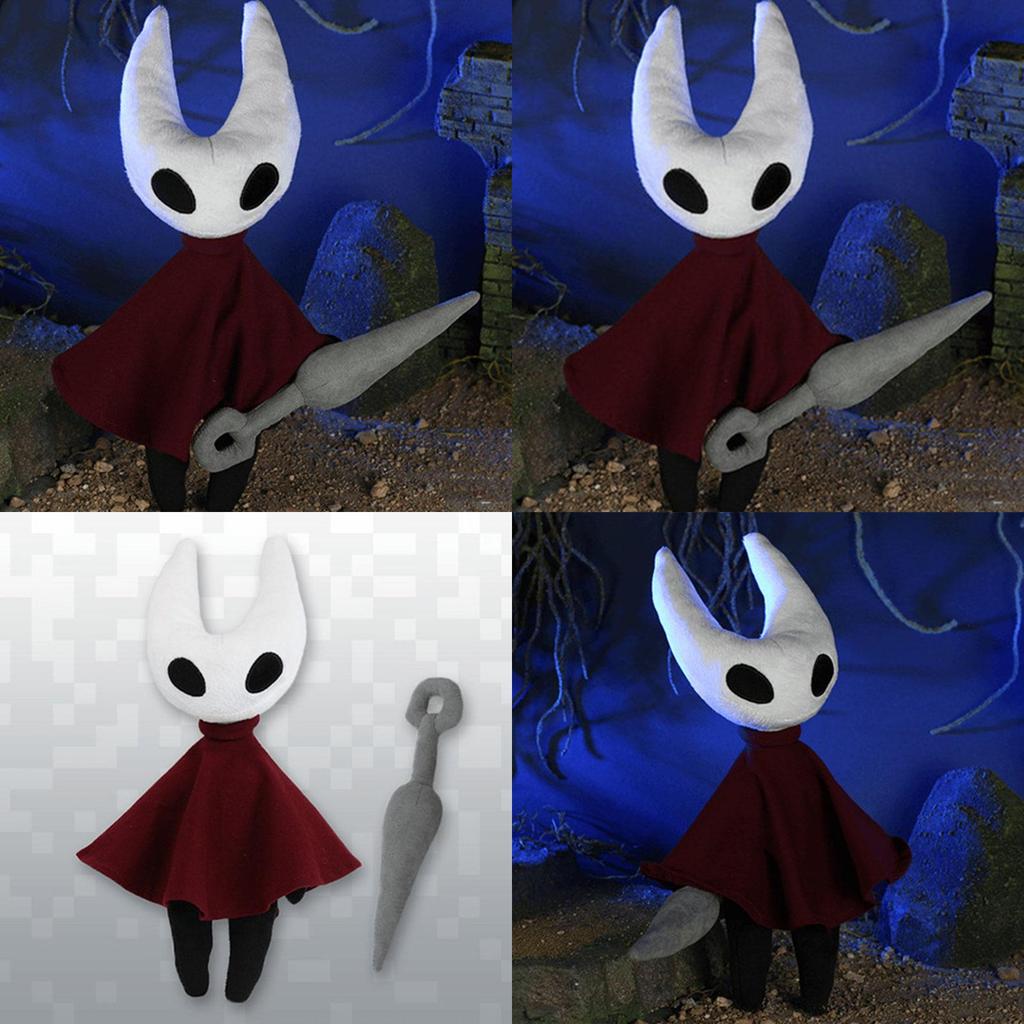 Очаровательная мягкая плюшевая кукла Hollow Knight красного и белого цвета, идеально подходящая для домашнего декора и коллекции