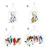 Window Panel Fowl Shape Hanging Pendant Acrylic Stained Panel for Home Decoration