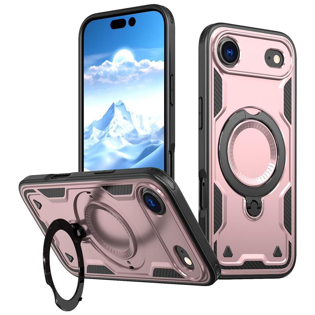 For iPhone Air Case Compatible with MagSafe Military Protection PC+TPU Kickstand Phone Cover