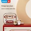 ROCK Ретро-кассетный дизайн Полувнутриканальные Bluetooth-наушники