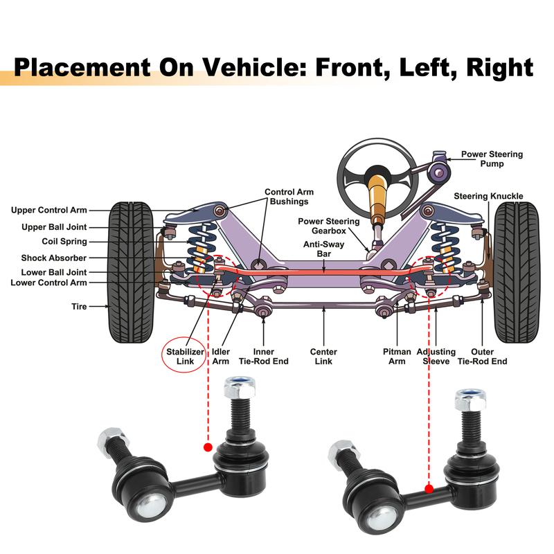 X Autohaux № K80470/K80471 Комплект стоек стабилизатора переднего для Nissan Frontier Xterra Pathfinder