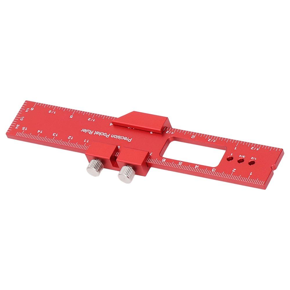 Clear Scales Adjustable Sliding Stop Ruler Aluminum Alloy T Type Scribing Ruler Marking