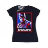 Womens/Ladies Avengers Endgame Captain America Poster Cotton T-Shirt