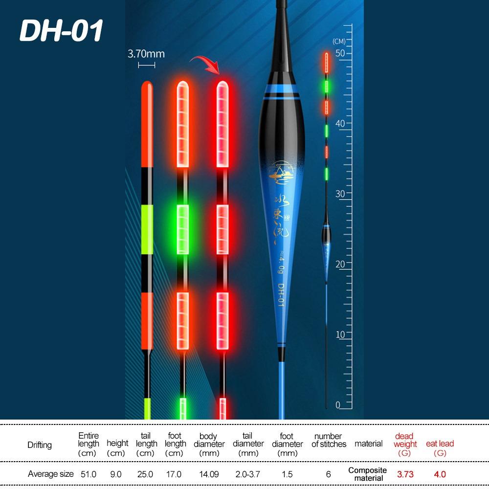 2 Подсветка Поплавок Длинный Хвост Боббер Буй Новый Поплавки для Рок-Рыбалки Рыбалка