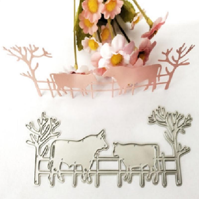 Farm Animal Die Cuts Metal Cutting Dies Embossing Template Easter Supplies for Girl Kid DIY Scrapbooking Craft Gift Card