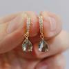 Fashion Drop Shape Cubic Zirconia Dangle Earrings for Women Jewelry Party Accessories
