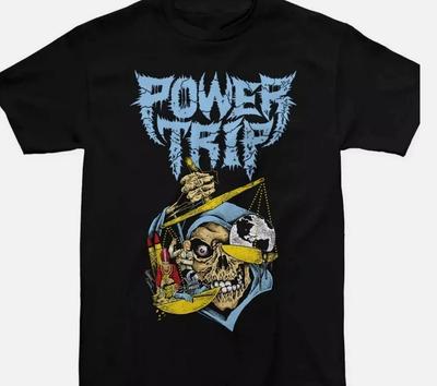 Футболка группы Power Trip Черная Хлопок Унисекс Все размеры S-5XL Унисекс Футболка