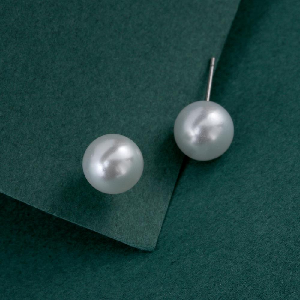 Round Shape Round Ball Earrings 4mm 5mm 6mm 8mm 10mm 12mm Ear Stud New Pearl Earrings Women