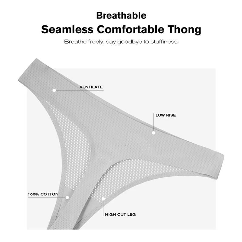 TERMEZY 3 шт./компл., сексуальное однотонное нижнее белье, соблазнительные трусики с низкой талией, стринги, дышащее нижнее белье без следов, стринги, нижнее белье