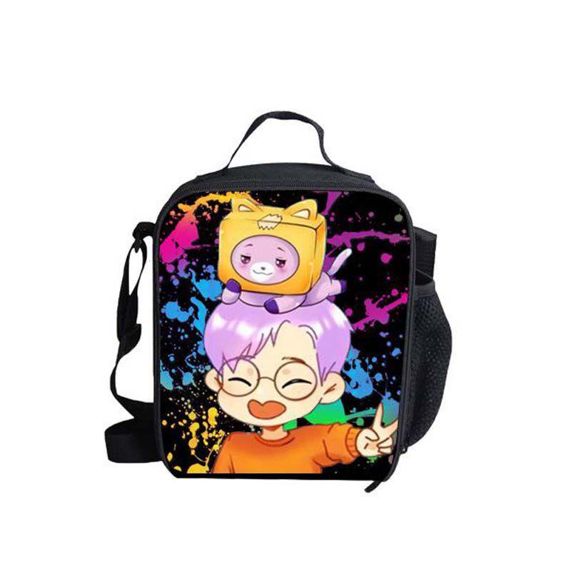 Lankybox Cartoon Lunch Bag Set 3 Piece Shoulder Backpack Package