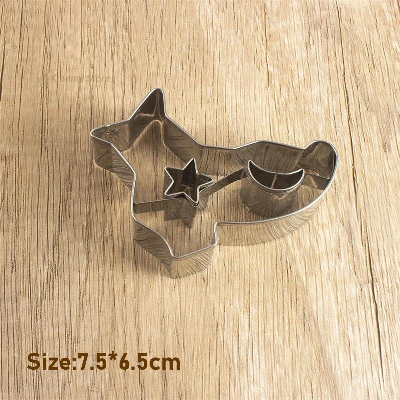 Halloween Cookie Mold Sugar Flipping Cookie Mold Stainless Steel Skull Pumpkin Cookie Cutting Cake Mold Baking Utensils