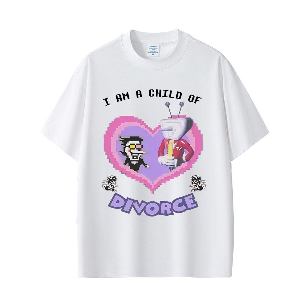 Game Deltarune Spamton and Tenna I Am Child of Divorce Funny Meme Tshirts Men Women Casual Cotton Vintage Oversized T Shirts