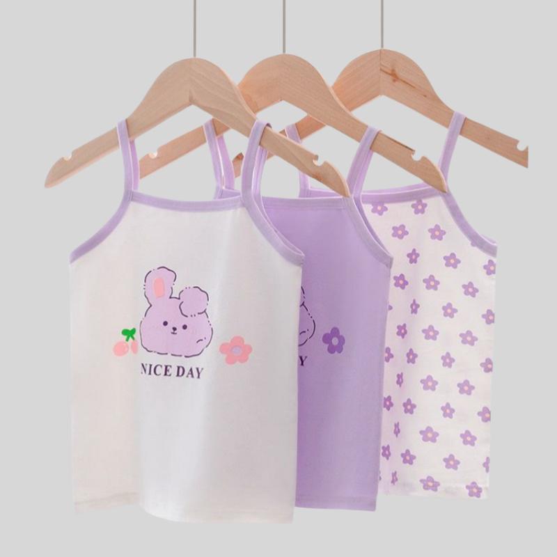 3 шт. / Лот, детская майка, рубашки для девочек, хлопковая футболка с героями мультфильмов, топы, нижнее белье, детские майки