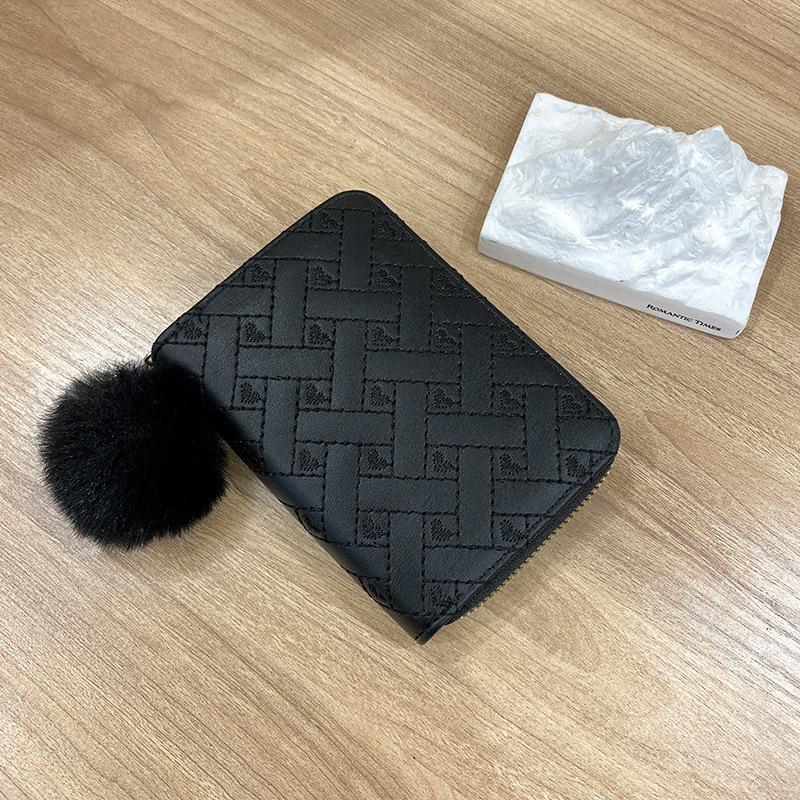 Кошелек женская сумка новая короткая свежая и милая сумочка Hairball Love Wallet