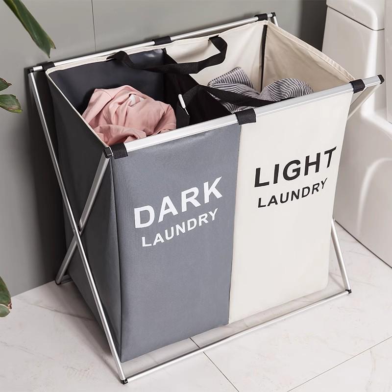 Foldable Waterproof Laundry Hamper with Handles - Oxford Cloth and Aluminum Frame
