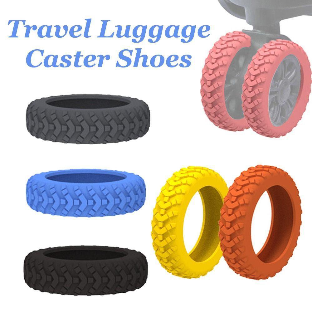 8PCS/Set Silicone Suitcase Wheels Protection Cover Trolley Box Casters Cover Luggage