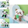 Cute Panda Plush Keychain Premium Snow Mink Fur Animal Figure Bag Pendant