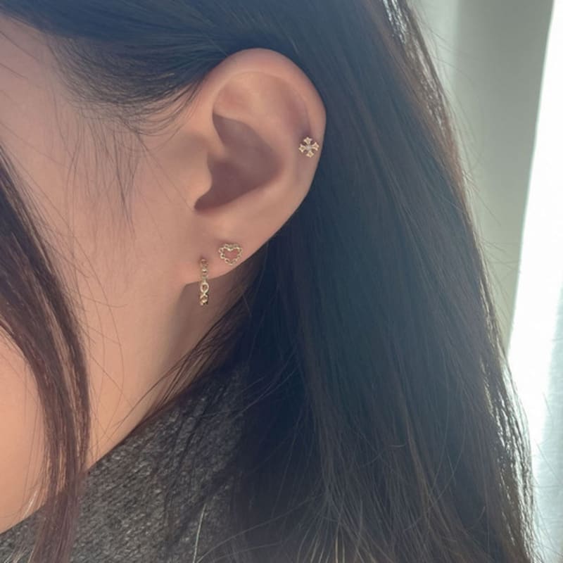 Youngglow 14k CH хром кубический пирсинг