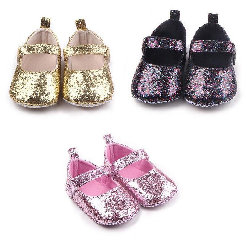 Обувь для первых ходунков для маленьких девочек с блестками и мягкой подошвой для малышей, хлопковая обувь для первых ходунков с мягкой подошвой