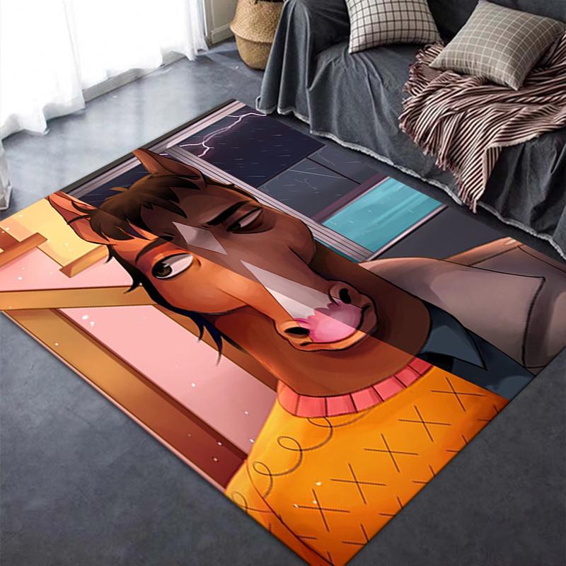 2026 NEW BoJack Horseman Carpet Rug for Living Room Bedroom Home Sofa Decoration,Kids play Non-slip Floor Mat