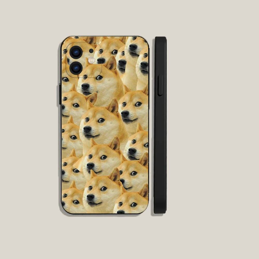 C-Cheems Doge Phone Case For iPhone16,15,14,13,12,11,Plus,Pro Max,XS,X,XR,SE,Mini,8,7 Soft Silicone Black Cover