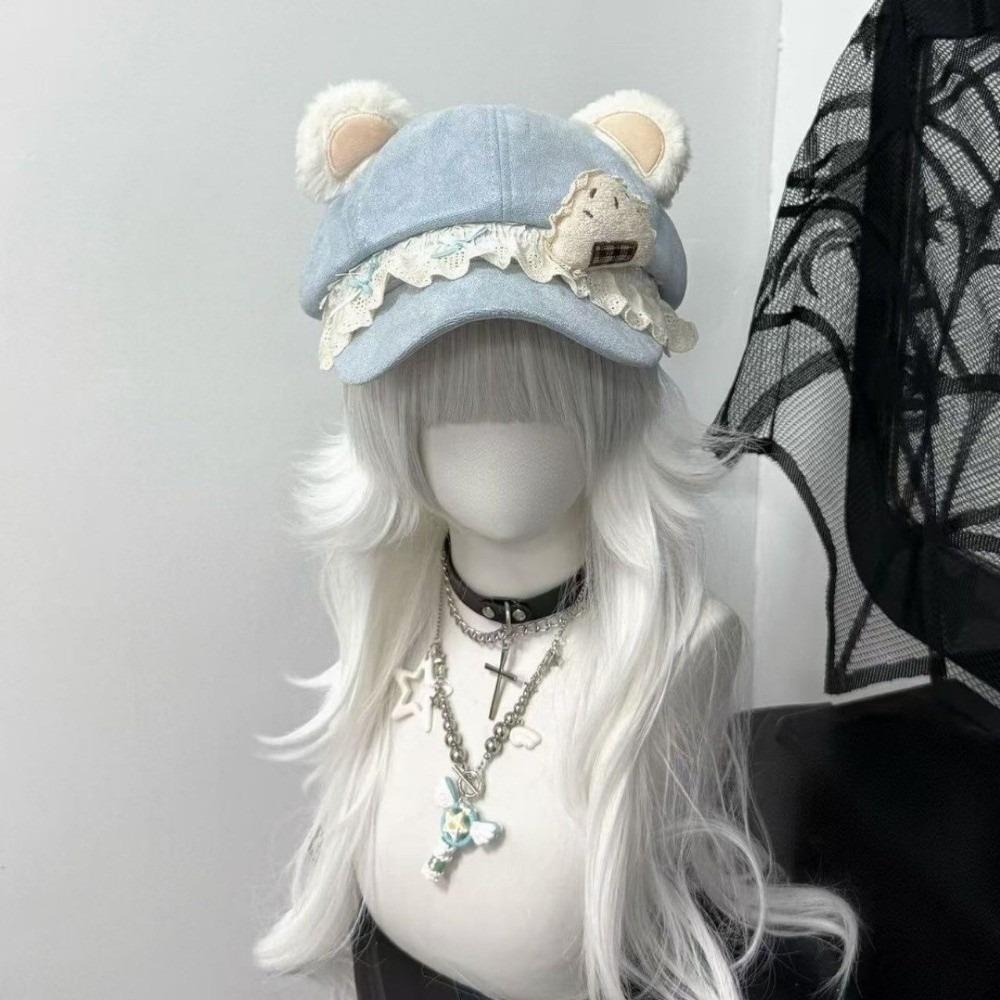 Lightweight Beret Hat 3D Cat Ears Cat Ear Cap New Cake Cat Ears Cap  Women