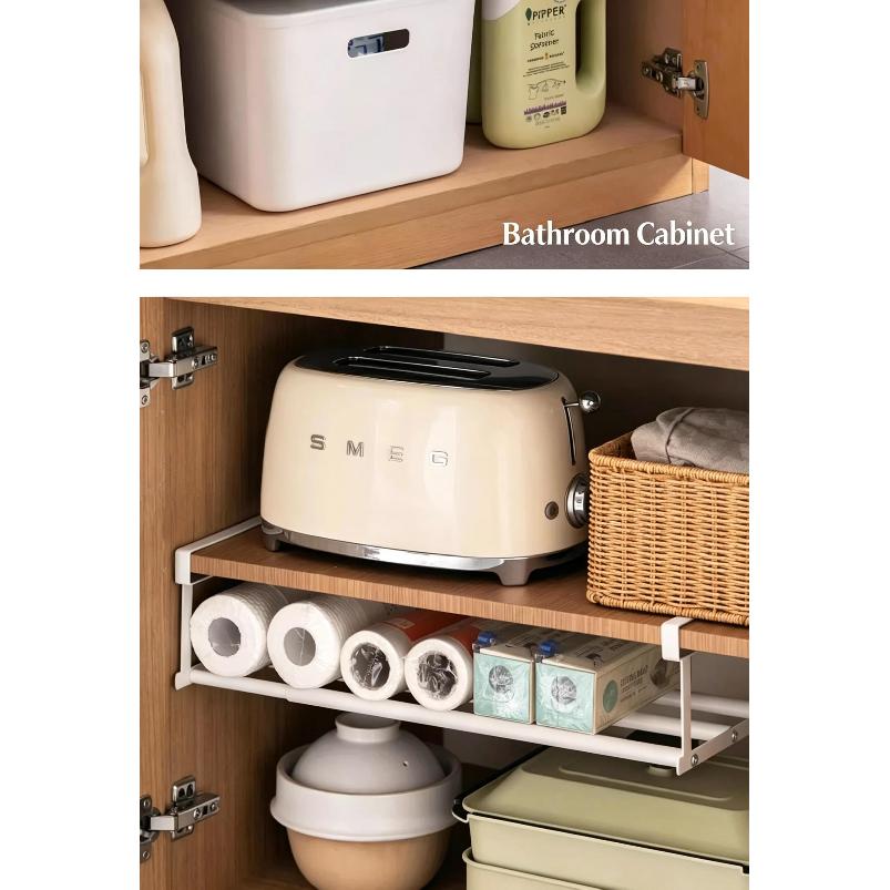 Adjustable Shoe Rack | Space-Saving Layered Organizer For Home Shoe Cabinets | Under-Shelf Shoe white
