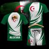Algeria Country Flag 3D Print T-shirt Short Combo Beach Set Men Summer Short Sleeve Casual Mens T-Shirt BoardShorts Set