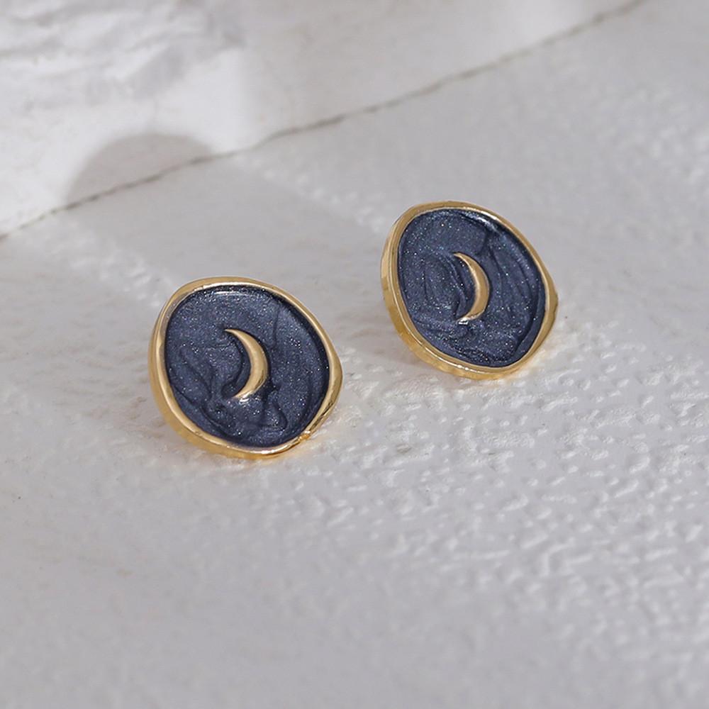 Versatile Heart Geometric Moon Star Earrings For Women In Colors Multiple