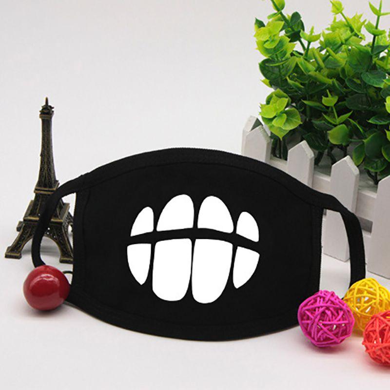 Fashion Women Men Face Masks Pattern Solid Black Mask Half Face Mouth Muffle