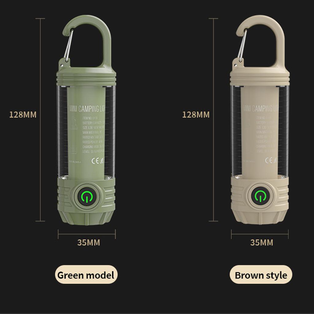 Outdoor camping light multi-light source portable keychain hook mini flashlight atmosphere camping light