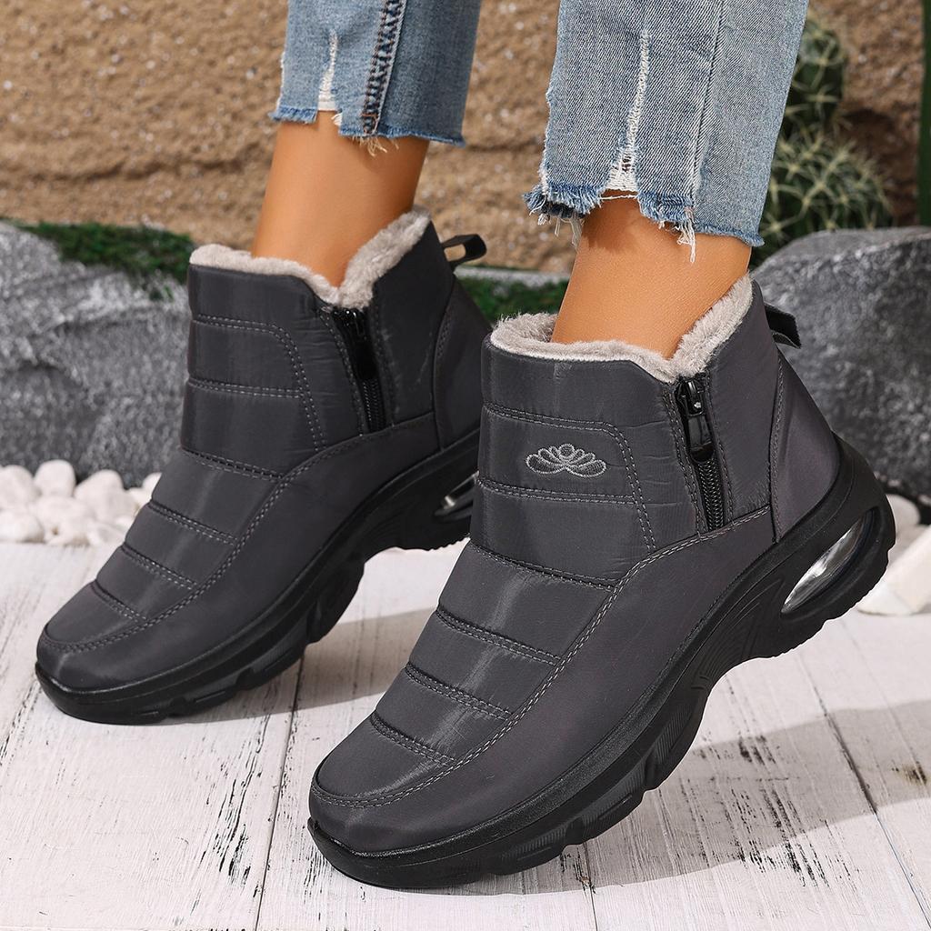 Winter Warm Snow Boots for Women Waterproof Ankle Booties With Fur Lined Comfort Walking Shoes Women's Non-Slip Chunky Platform Outdoor Short Boots