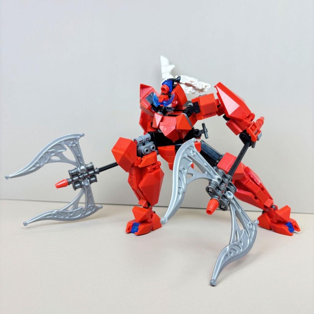 MOC Action Figure Building Blocks Model Kids Toys Original Design Armored Robot Figure Mech Warrior 3D Puzzle Toys For Children