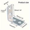20 шт. Металлические угловые кронштейны L-образной формы - Угловые опорные кронштейны под прямым углом с винтами для мебели, полок, шкафа, стола, стула для ремонта и усиления