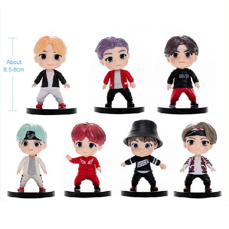 Buntan Boy 7 Штук/Набор Фигурка Кукла Модель Игрушка Rm Jin Suga Jhope Ji Min V Jungkook Звезда Идол Милый Подарок