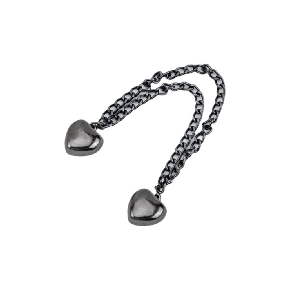 10PCS Detachable Magnetic Clothing Clip Heart-shaped Nail Free Chain Magnetic Buckle Multi-Function Metal