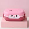 Lunch Box Durable Cartoon Design Bento Box Leak-Proof Double-layer Insulation Food Container for Kids Adults