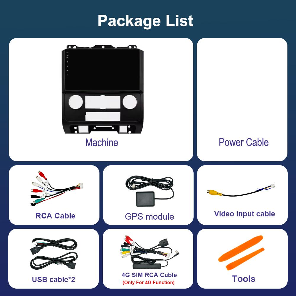 9'' Автомобильный видео мультимедийный плеер DSP Стерео для Ford Escape 2007 - 2012 Carplay ОС Android WiFi GPS 4G Bluetooth Разделенный экран