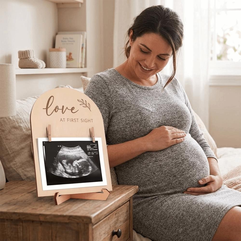 Wooden Stands Baby Ultrasound Frame Rustic Ultrasound Photo Frame Display Frame Memory Display