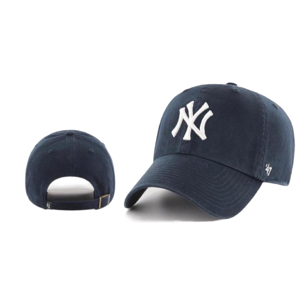 Seven 47 Cap Yankees Cleanup NY Logo CLEAN UP CAP MENS LADIES Hat Low Cap MLB NEW YORK YANKEES Navy [Forty Brand] Мужская Женская