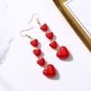 Fashion  Korean Temperament Long Earrings Simple Size Love Tassel Earrings Jewelry Women