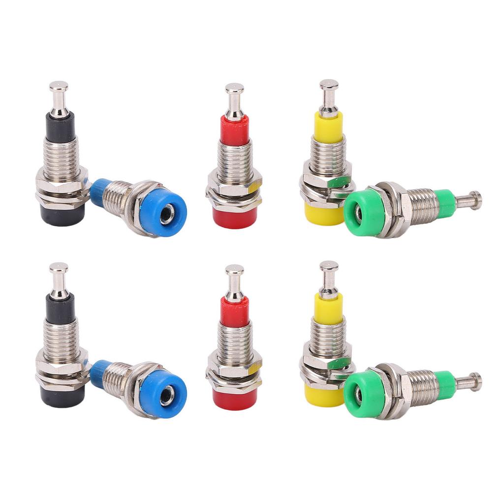 2 комплекта J.40006 2 мм позолоченный банановый гнездовой разъем для монтажа на панель для электронных устройств