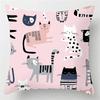 Pink Feather Pillowcase Decorative Bed  Car Sofa Cushion Cover Home Fashion Cute