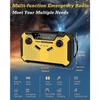 J-369 Emergency Solar Radio - 3000mAh Power Bank, AM/FM, Hand Crank, Flashlight, Reading Lamp, SOS Alarm for Survival & Outdoor
