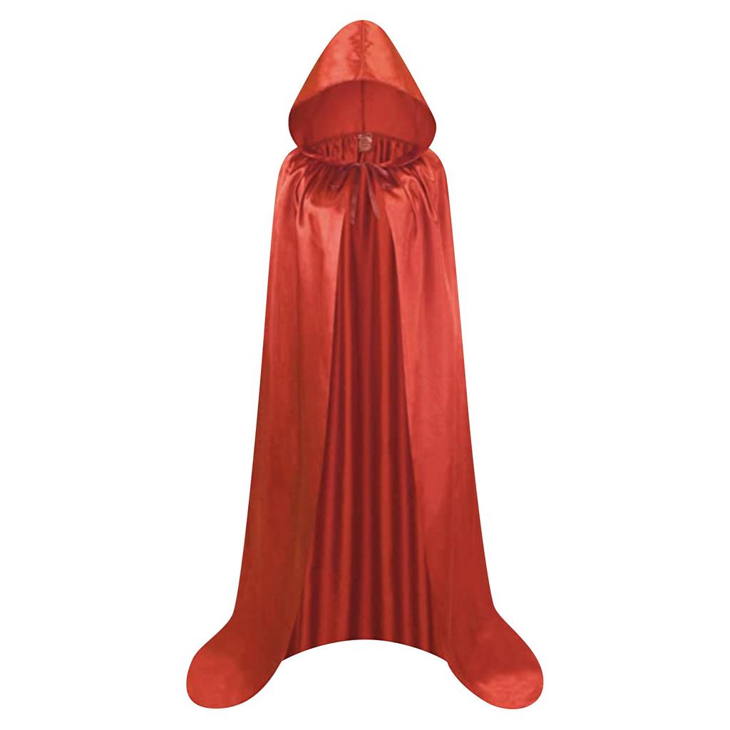 Halloween Cape Stand-up Tie Hood Death Cape Cloak Black Cape