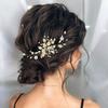 Mailang Cross-Border Silver Leaf Pearl Handmade Hair Comb Wedding Bridal Headdress Exclusive