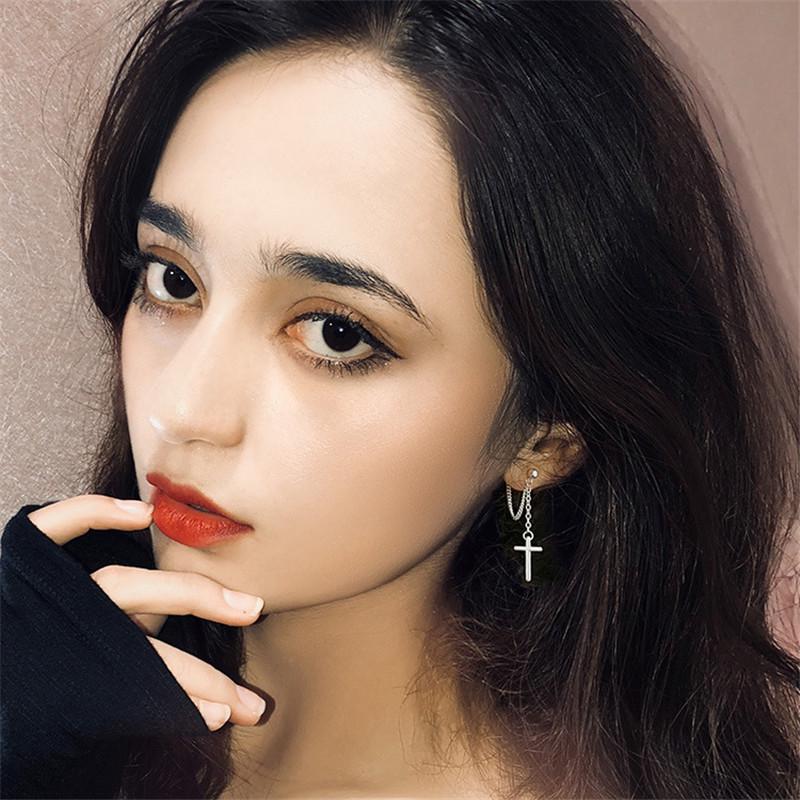 Punk Style The Cross Earring Fashion Geometric Stud Earrings Women Women Men Rock Jewelry Party Eardrop