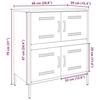 VidaXL Buffet blanc 68x39x79 cm acier, armoire, placard, buffet haut, armoire latérale, armoire de rangement, organisateur 842957