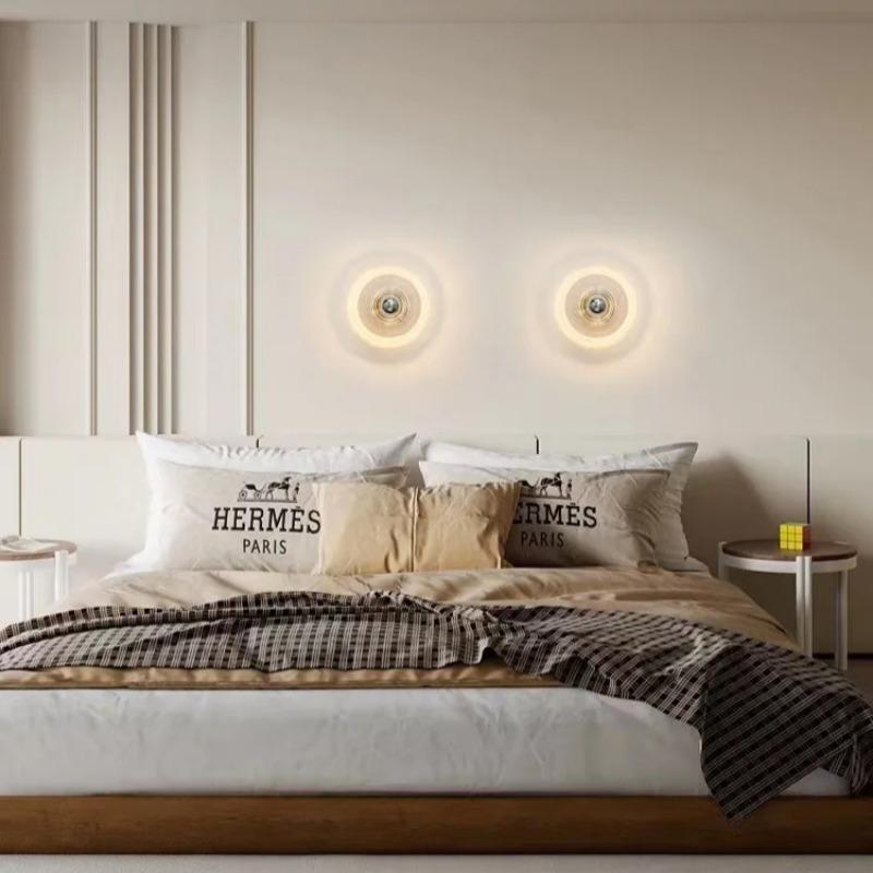 Светодиодный настенный светильник с волнообразным стеклом для освещения спальни, прикроватной тумбочки, фона гостиной, кабинета, домашнего декора, амбиентные бра