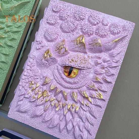 3D Dragon Eye Journal Твердый переплет из смолы Винтажный тисненый Devil Eye Дорожный блокнот Скетчбук Блокнот Дневник Коллекция Любителей Драконов Подарок